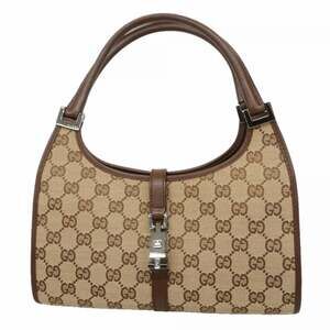 GUCCI Brown Canvas Jackie Bag